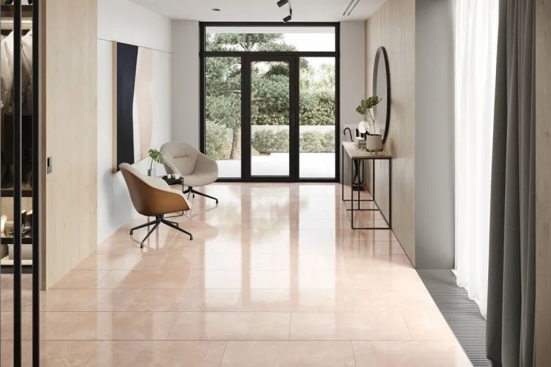 Click-Vinylboden Botticino Hochglanz 1,92 m² im Pak. B/L: ca. 80x40 cm pro Paket