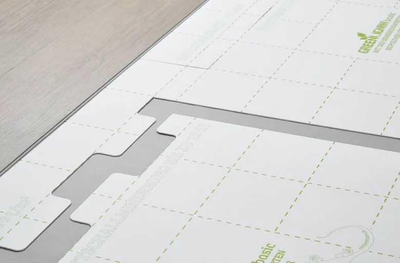 Click-Vinyl-Unterlage Green Ligning,ca. 7,03 m² im Paket B/L: ca. 53x78 cm