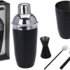Cocktailset schwarz Edelstahl