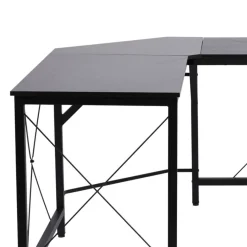 Computertisch 836-122BK schwarz B/H/L: ca. 150x76x150 cm