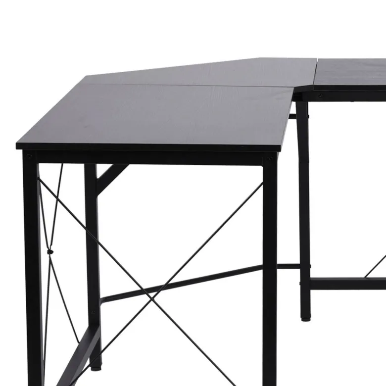 Computertisch 836-122BK schwarz B/H/L: ca. 150x76x150 cm
