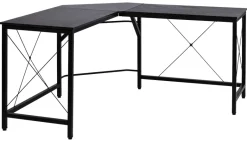 Computertisch 836-122BK schwarz B/H/L: ca. 150x76x150 cm