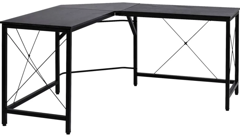 Computertisch 836-122BK schwarz B/H/L: ca. 150x76x150 cm