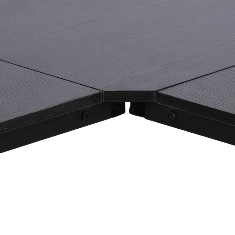 Computertisch 836-122BK schwarz B/H/L: ca. 150x76x150 cm