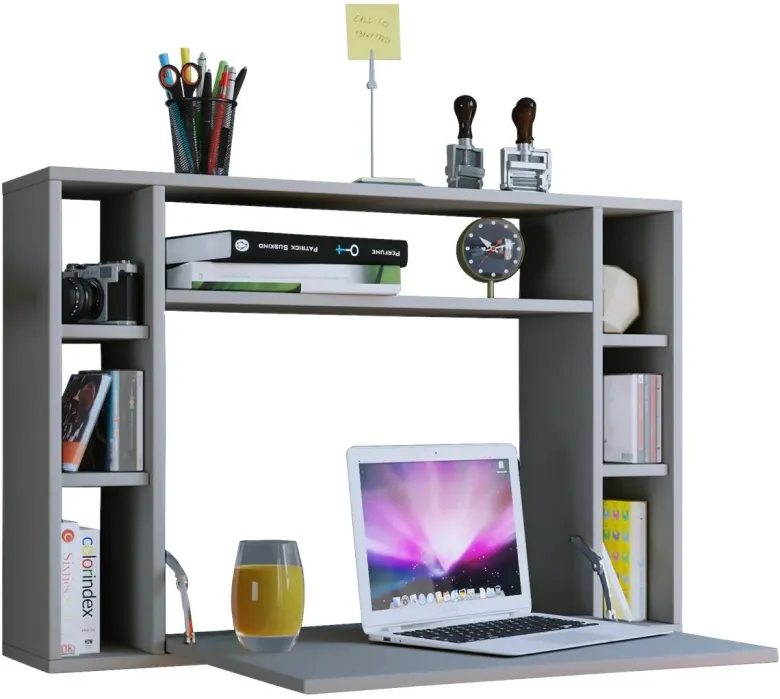 Computertisch Wandila grau