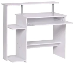 Computertisch weiß B/H/T: ca. 94x90,5x48,5 cm