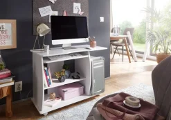Computertisch weiß B/H/T: ca. 90x71x50 cm