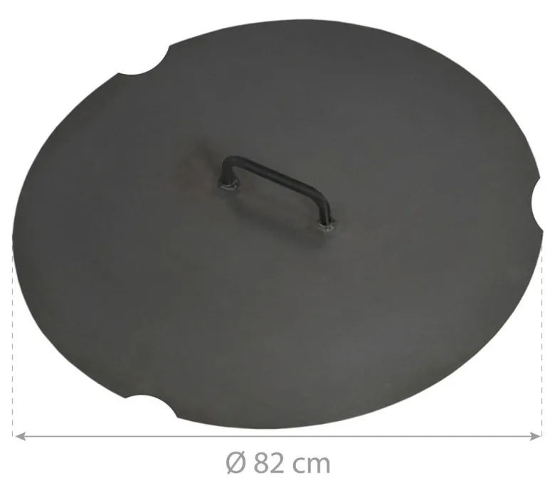 CookKing Deckel für Feuerschale schwarz Stahl B/T: ca. 82x82 cm