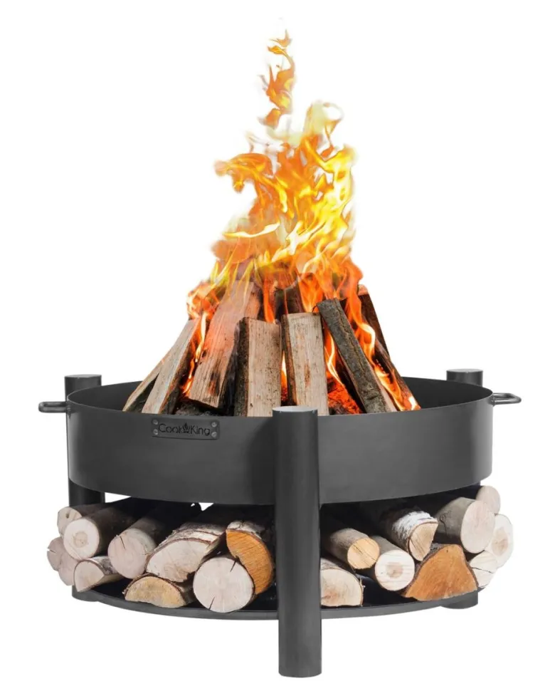 CookKing Feuerschale Montana 60 schwarz Stahl B/H/T: ca. 68x45x68 cm