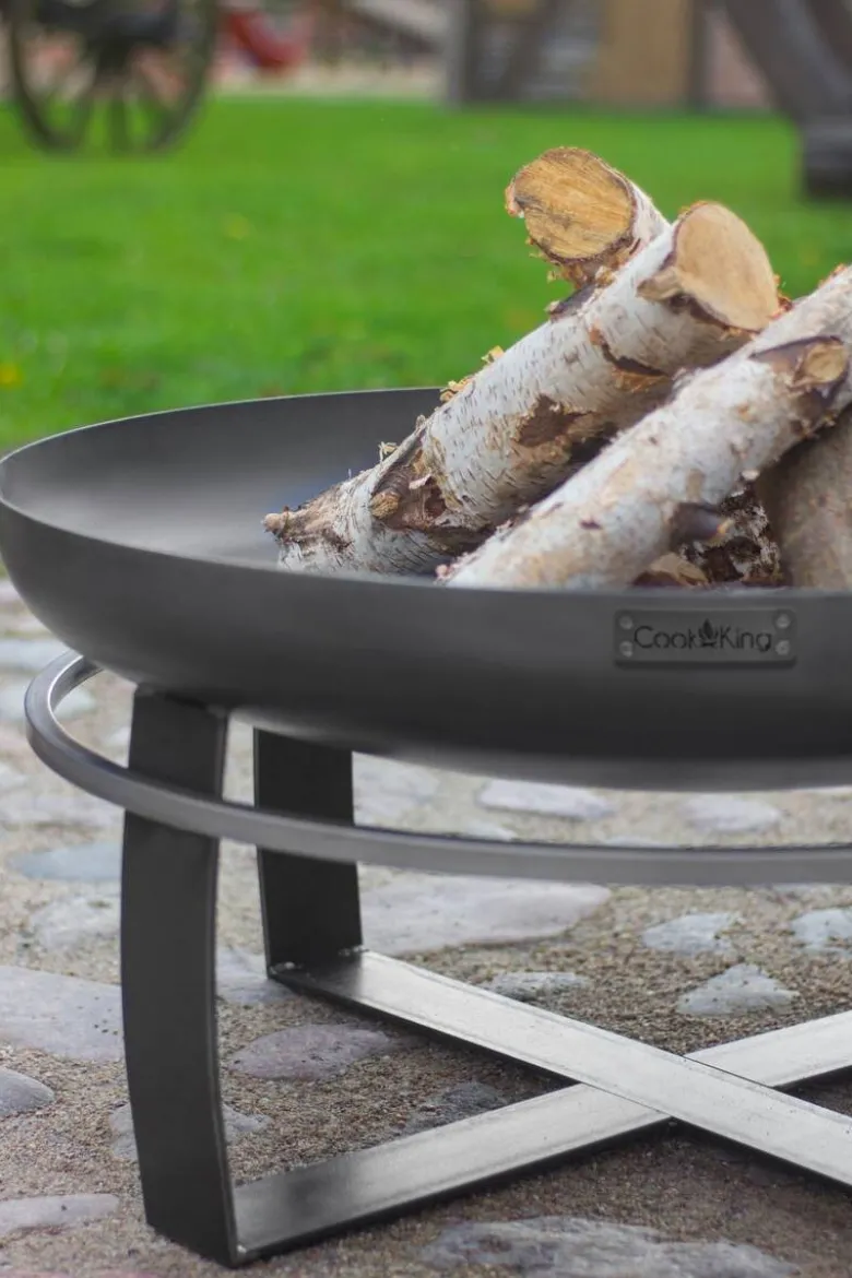 CookKing Feuerschale Viking 80 schwarz Stahl B/H/T: ca. 80x36x80 cm