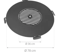 CookKing Grillplatte schwarz Stahl B/T: ca. 78x78 cm