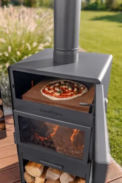 CookKing Terrassenofen Vento Plus schwarz Stahl B/H/L: ca. 50x150x50 cm