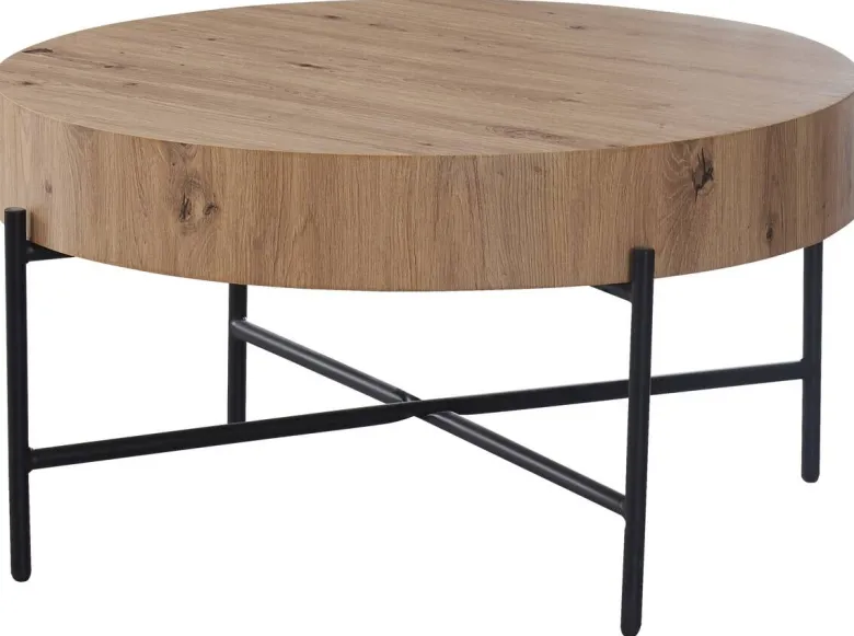 Couchtisch Antonia Eiche Artisan Nachbildung H/D: ca. 42x80 cm