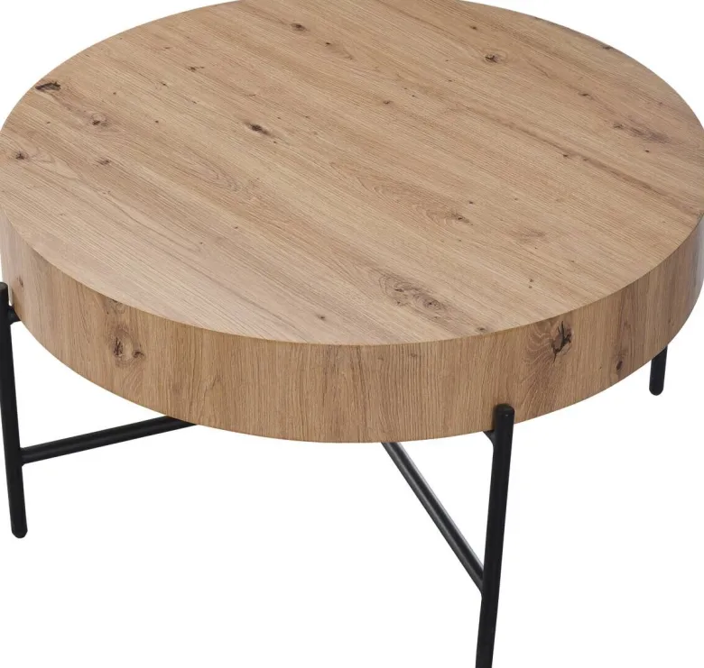 Couchtisch Antonia Eiche Artisan Nachbildung H/D: ca. 42x80 cm