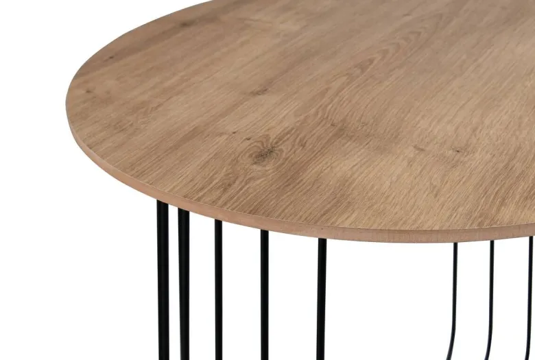 Couchtisch Arkali, 2er-Set Eiche Artisan Nachbildung H/D: ca. 50x50 cm