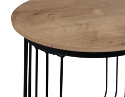 Couchtisch Arkali, 2er-Set Eiche Artisan Nachbildung H/D: ca. 50x50 cm