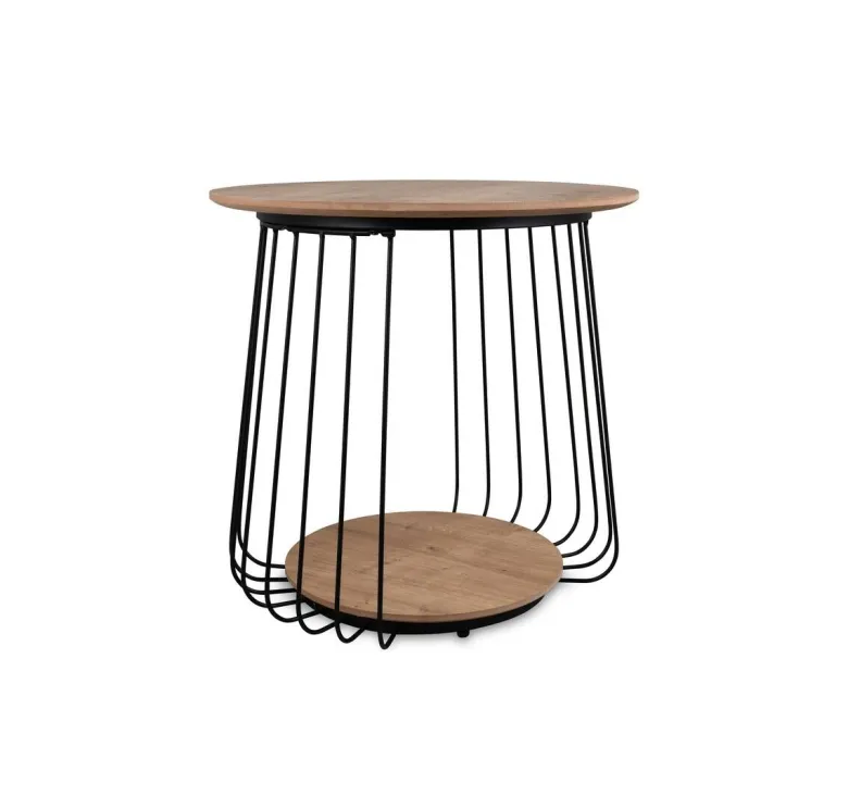 Couchtisch Arkali, 2er-Set Eiche Artisan Nachbildung H/D: ca. 50x50 cm
