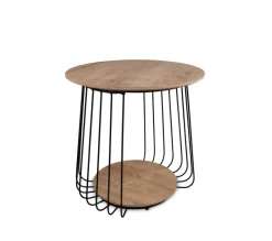 Couchtisch Arkali, 2er-Set Eiche Artisan Nachbildung H/D: ca. 50x50 cm