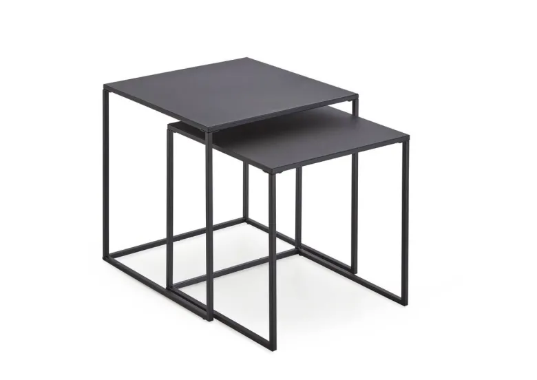 Couchtisch 2er Set schwarz B/H/T: ca. 38x41x38 cm
