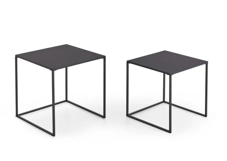 Couchtisch 2er Set schwarz B/H/T: ca. 38x41x38 cm