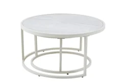 Couchtisch Ille beige Marmoroptik B/H: ca. 80x41 cm