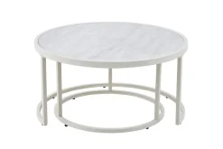 Couchtisch Ille beige Marmoroptik B/H: ca. 80x41 cm