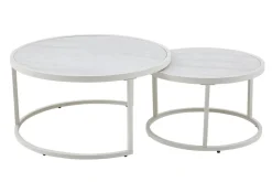Couchtisch Ille beige Marmoroptik B/H: ca. 80x41 cm