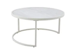 Couchtisch Ille beige Marmoroptik B/H: ca. 80x41 cm