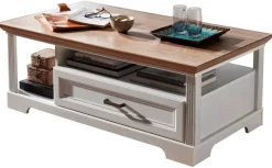 Couchtisch Jasmin Eiche Artisan Nachbildung weiß Pinie Nachbildung B/H/T: ca. 120x45x67 cm
