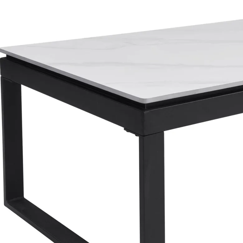 Couchtisch Klara weiß Marmor Optik B/H/T: ca. 120x45x60 cm