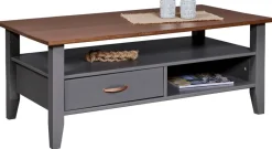 Couchtisch LUZERNA grau lackiert B/H/T: ca. 115x45x60 cm