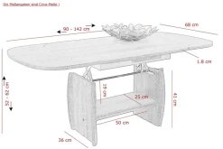 Couchtisch Michael III weiß B/H/T: ca. 142x62x68 cm