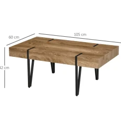Couchtisch natur Optik B/H/T: ca. 105x42x60 cm