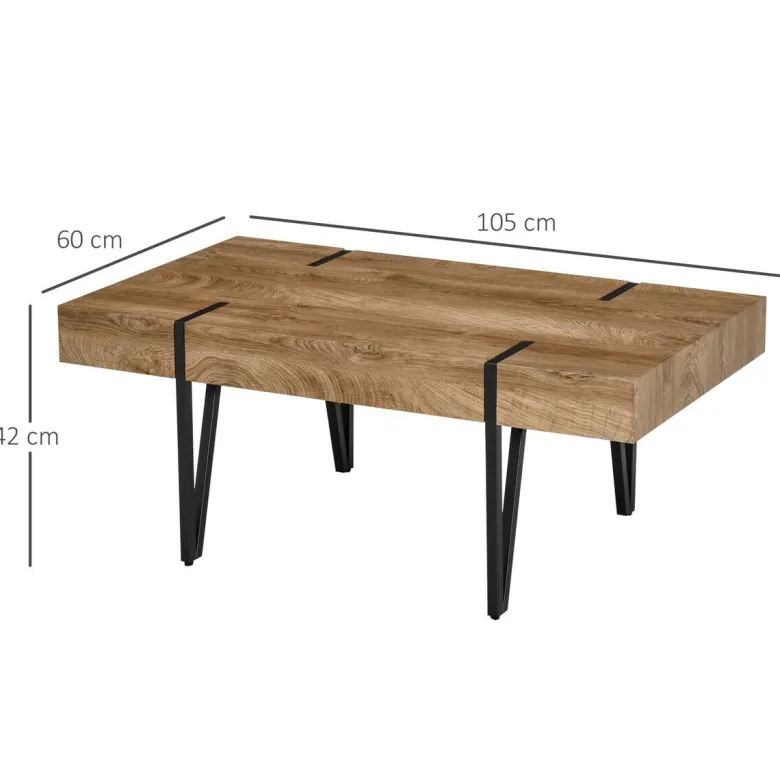 Couchtisch natur Optik B/H/T: ca. 105x42x60 cm