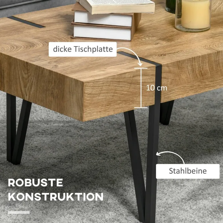 Couchtisch natur Optik B/H/T: ca. 105x42x60 cm