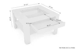 Couchtisch RALPH Eiche Artisan Nachbildung B/H/T: ca. 67x43x67 cm