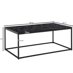 Couchtisch schwarz B/H/T: ca. 60x40x100 cm