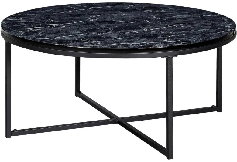 Couchtisch schwarz Marmor Optik schwarz B/H/T: ca. 80x35x80 cm