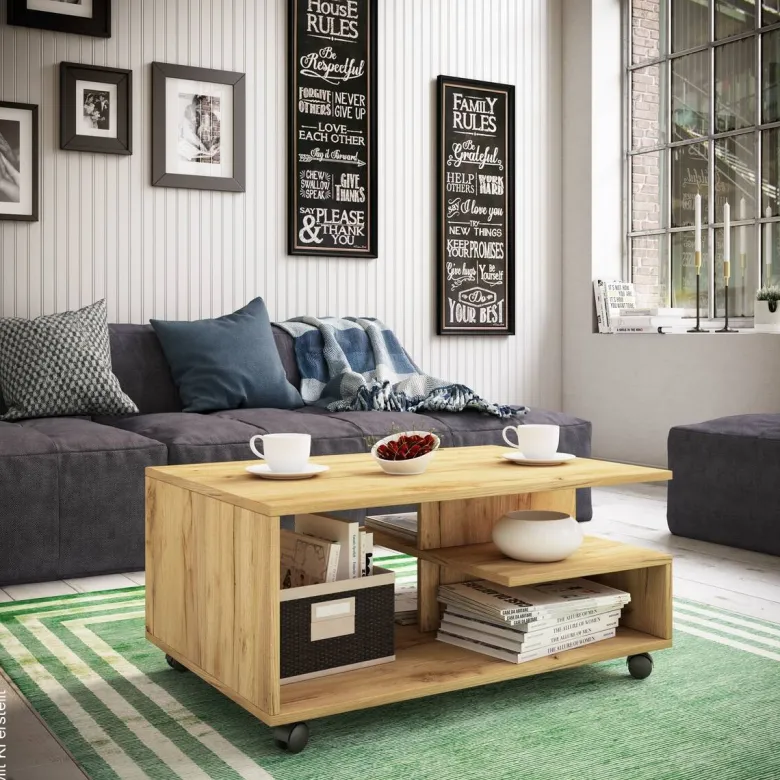 Couchtisch Stango Eiche Honig Nachbildung B/H/T: ca. 80x40x50 cm