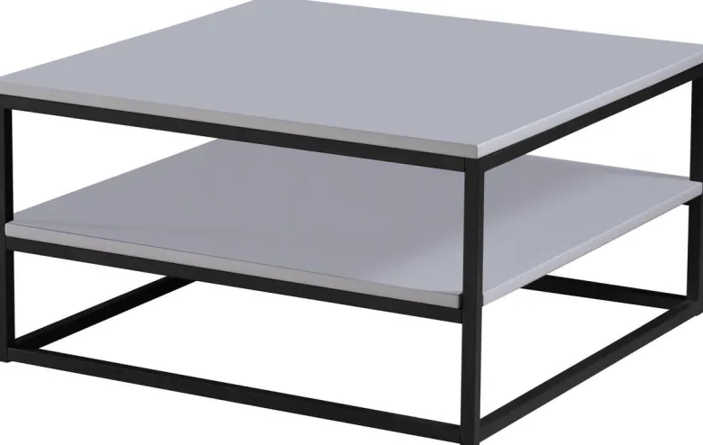 Couchtisch Tilda 2 grau lackiert B/H/T: ca. 75x40x75 cm