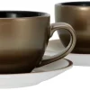 CreaTable Cappucinotassenset Golden Days gold Steinzeug 4 tlg.