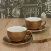 CreaTable Cappucinotassenset Golden Days gold Steinzeug 4 tlg.