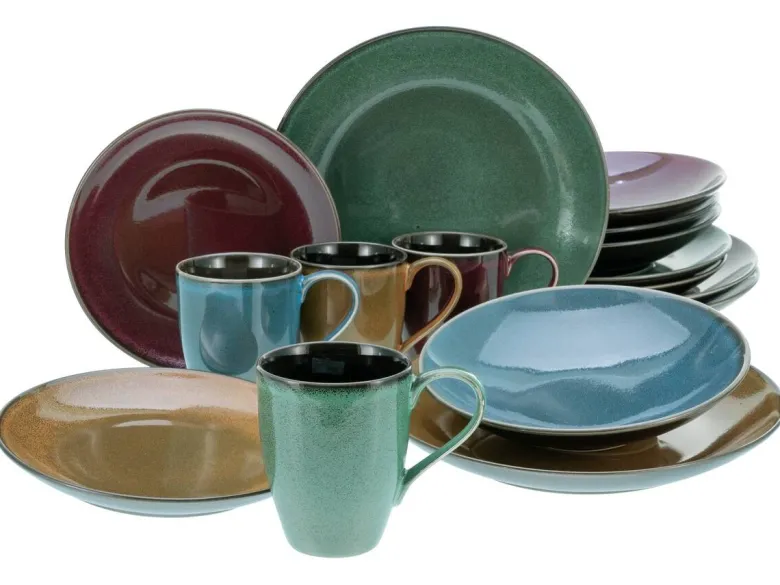 CreaTable Kombiservice Marrakesch multicolor Steinzeug 16 tlg.