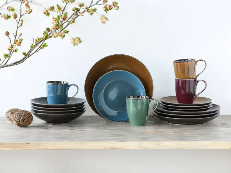 CreaTable Kombiservice Marrakesch multicolor Steinzeug 16 tlg.