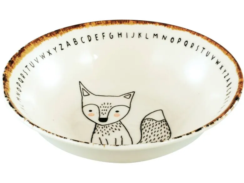 CreaTable Mehrzweckschalen Freunde des Waldes braun Steinzeug D: ca. 18,6 cm