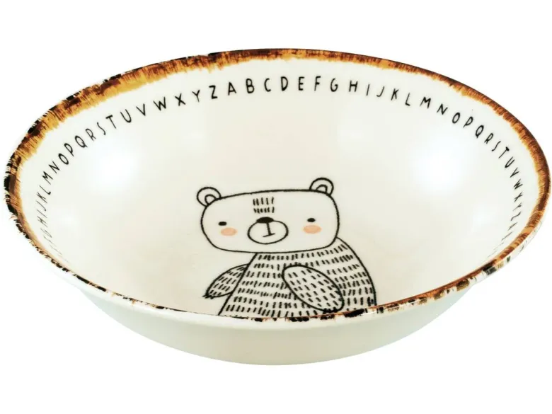 CreaTable Mehrzweckschalen Freunde des Waldes braun Steinzeug D: ca. 18,6 cm
