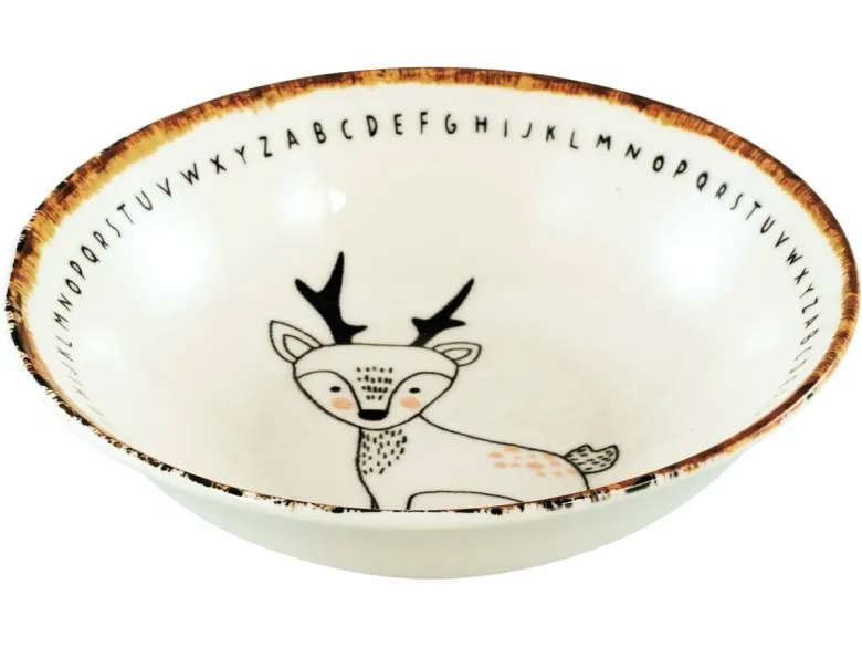 CreaTable Mehrzweckschalen Freunde des Waldes braun Steinzeug D: ca. 18,6 cm