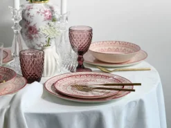 CreaTable Tafelservice Mexico rot Steingut 18 tlg.
