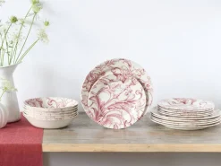 CreaTable Tafelservice Venecia rot Steingut 18 tlg.