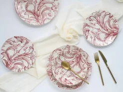 CreaTable Tafelservice Venecia rot Steingut 18 tlg.